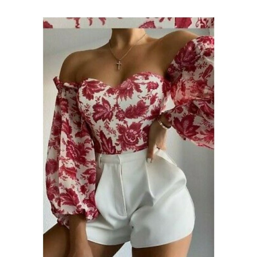 Seven Wonders The Label WOMENS STEVIE BLOUSE - PINK FLORAL AU 08/ US 04/ UK 08.